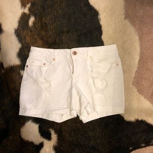 Time and Tru distressed denim shorts